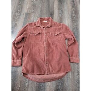 Roxy Corduroy‎ Shirt Jacket Oversized Button Front Long Sleeve XS #2